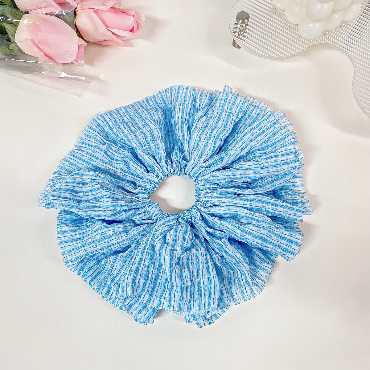 Women's Simple Daily Street Cloth Hair Tie Stripe Flower Pattern