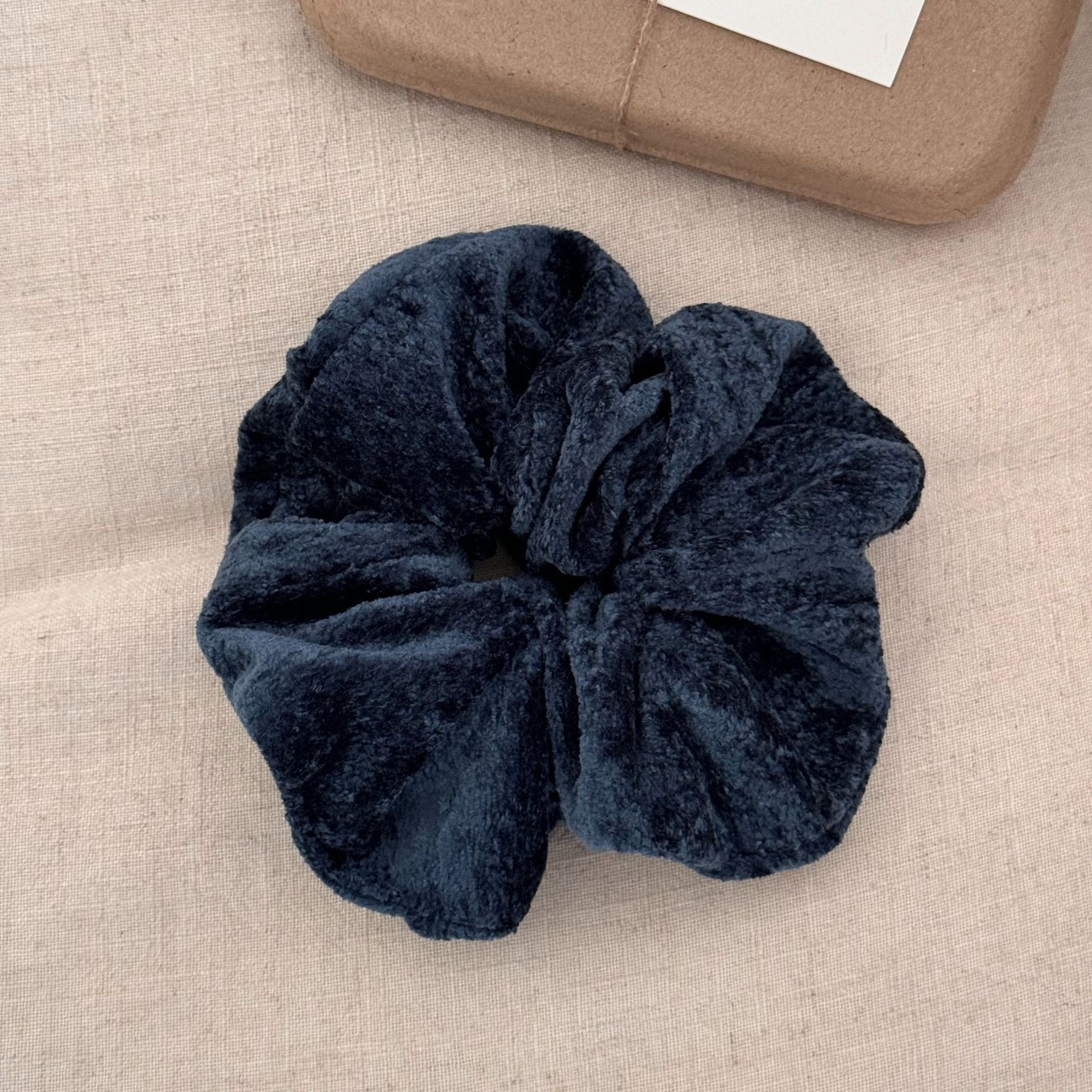 Women's Winter Velvet Hair Tie High Elastic Bun Scrunchie Solid Color