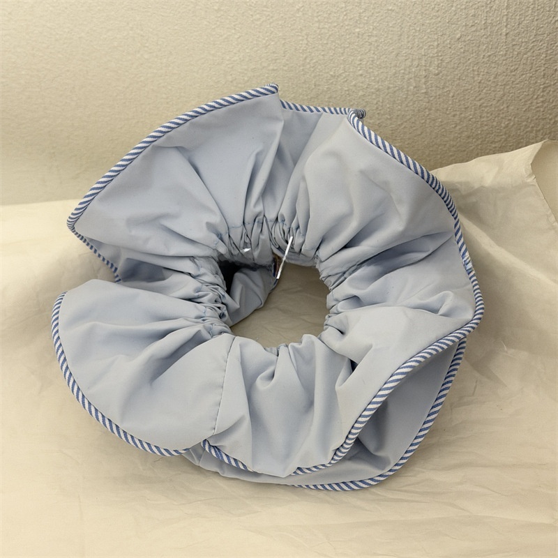 Women's Soft Cloth Spring Hair Tie - Elegant Solid Beige Scrunchie