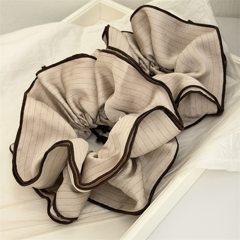 Women's Spring Satin Hair Tie Ponytail Accessories Stripe Pattern