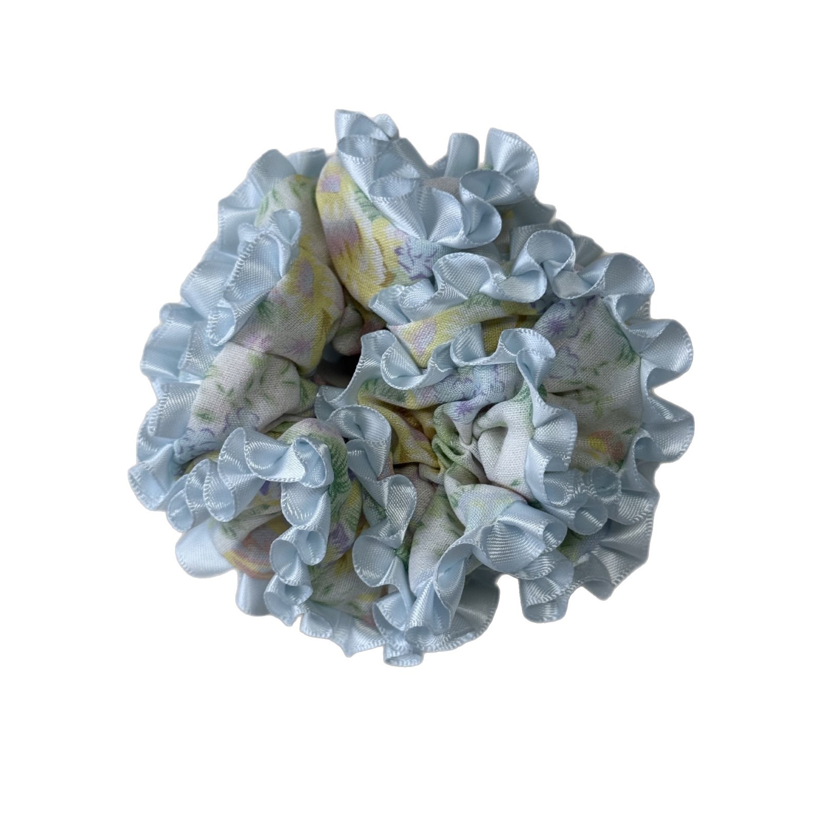 Girls Sweet Floral Print Gauze Bowknot Hair Ties Forest Style Elastic Bands