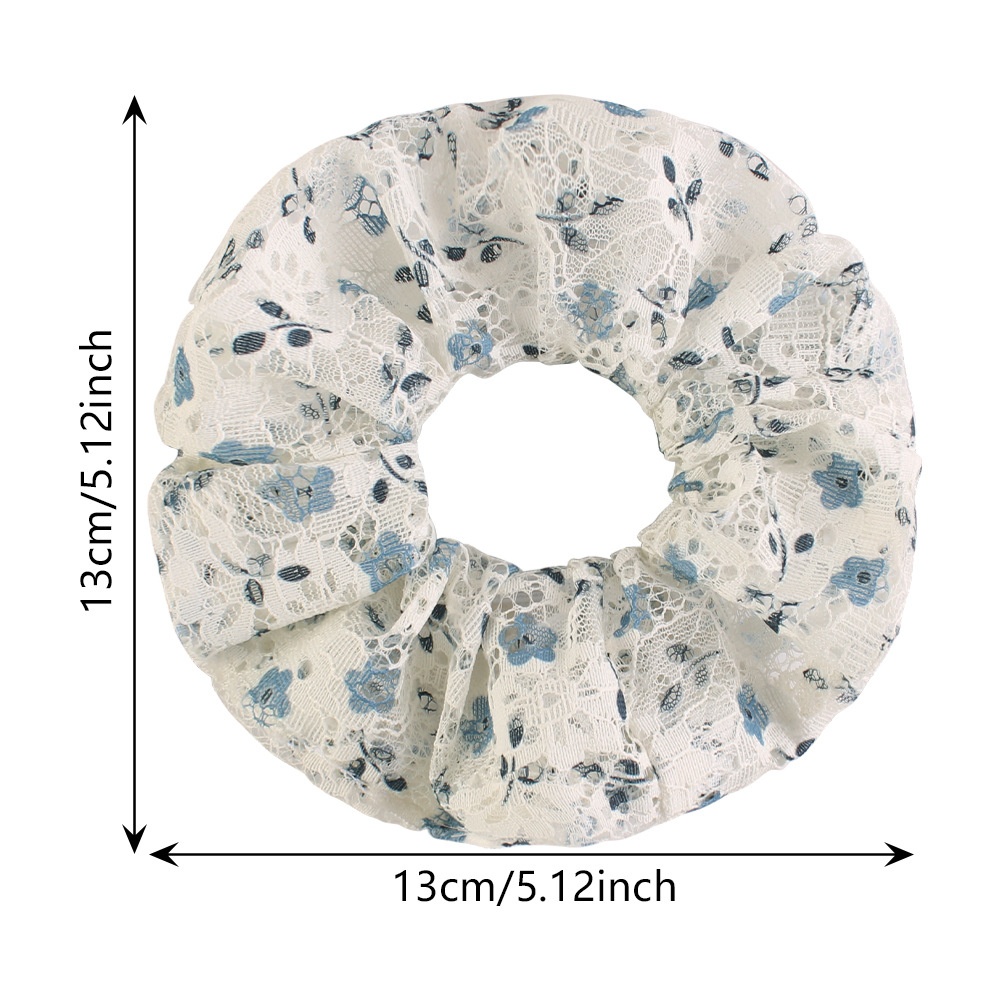 Women's French Style Soft Lace Hair Tie Daily Wear Ditsy Floral