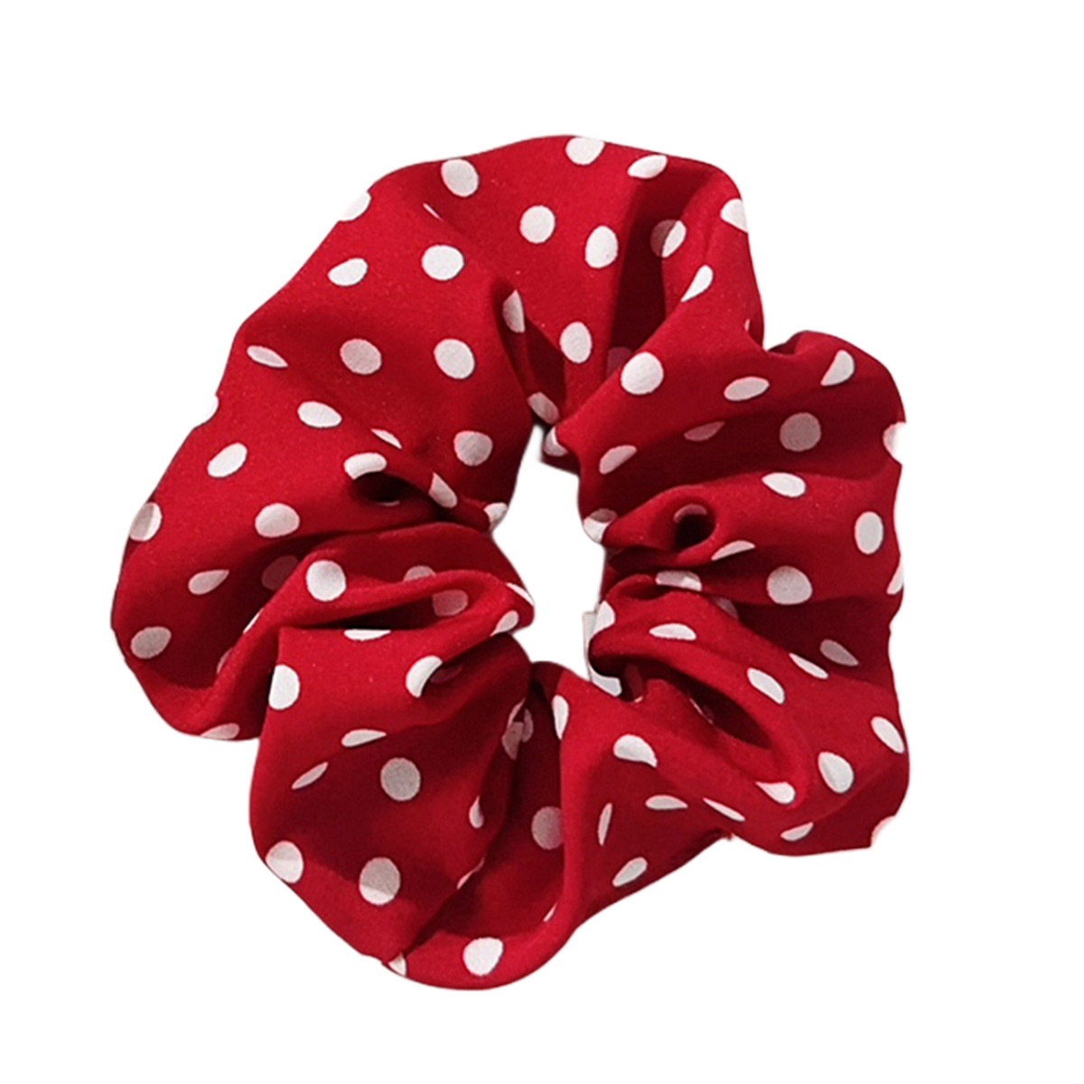Women Large Fabric Hair Scrunchies High Elasticity Retro Polka Dot