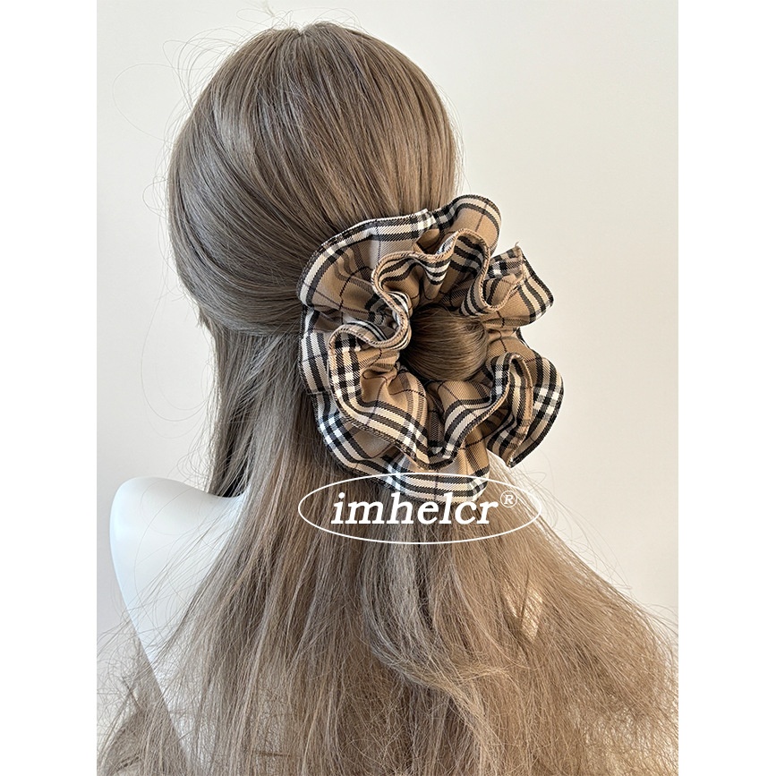 Women's Simple Cloth Lazy Bow Hair Clip For Daily Wear Classic Plaid