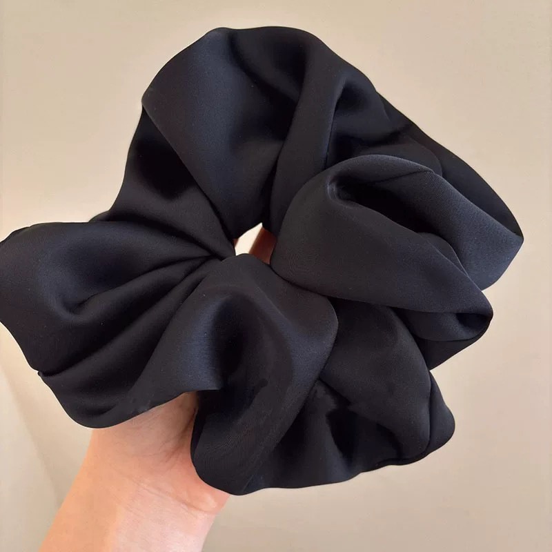 Women's Elegant Satin Banquet Hair Tie Scrunchie Solid Color