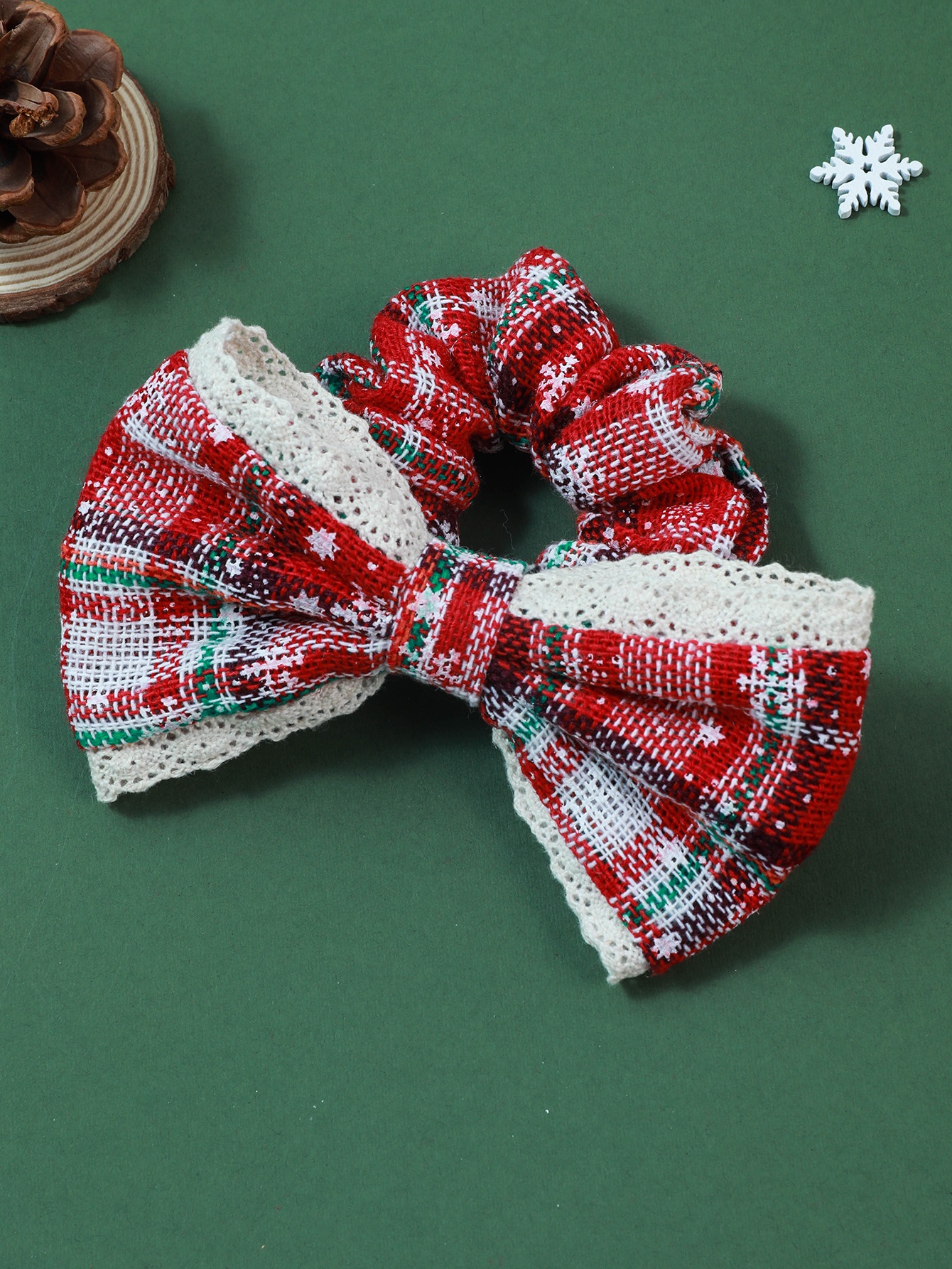 Women's Outdoor Fabric Bowtie Hair Ties Cute Floral Fruit Print