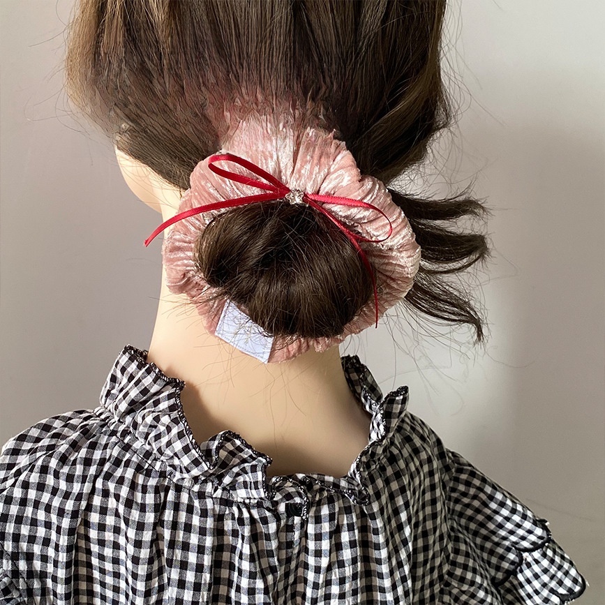 Women's Vintage Velvet Star Bowknot Hairband Elegant Ballet Ribbon Tie
