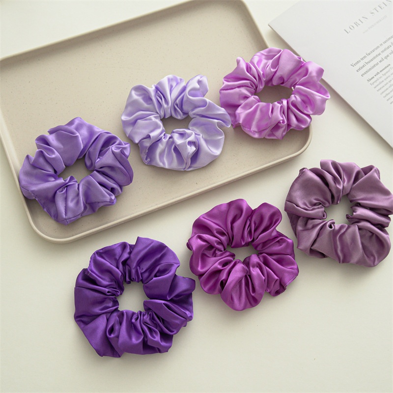 Women's Simple Handmade Cloth Hair Tie Spring Daily Solid Color