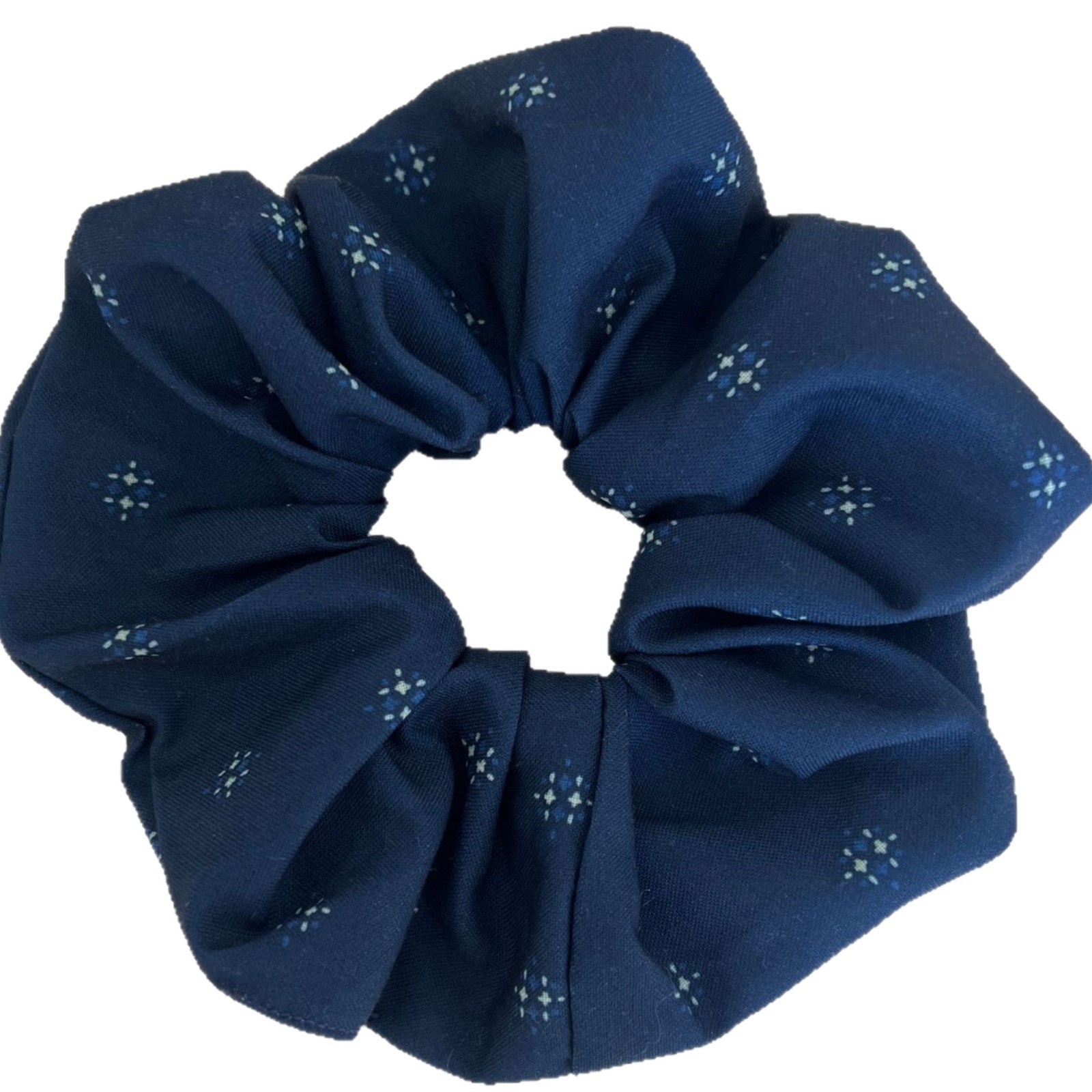 Women's Elegant Fabric Scrunchie Hair Tie Triangle Clip Galaxy Polka Dots