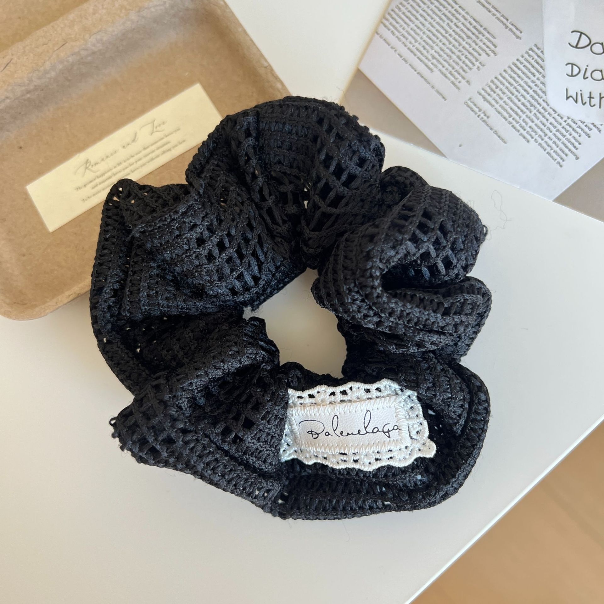 Women's Face-Slimming Extra Large Cloth Bun Scrunchie Solid Color