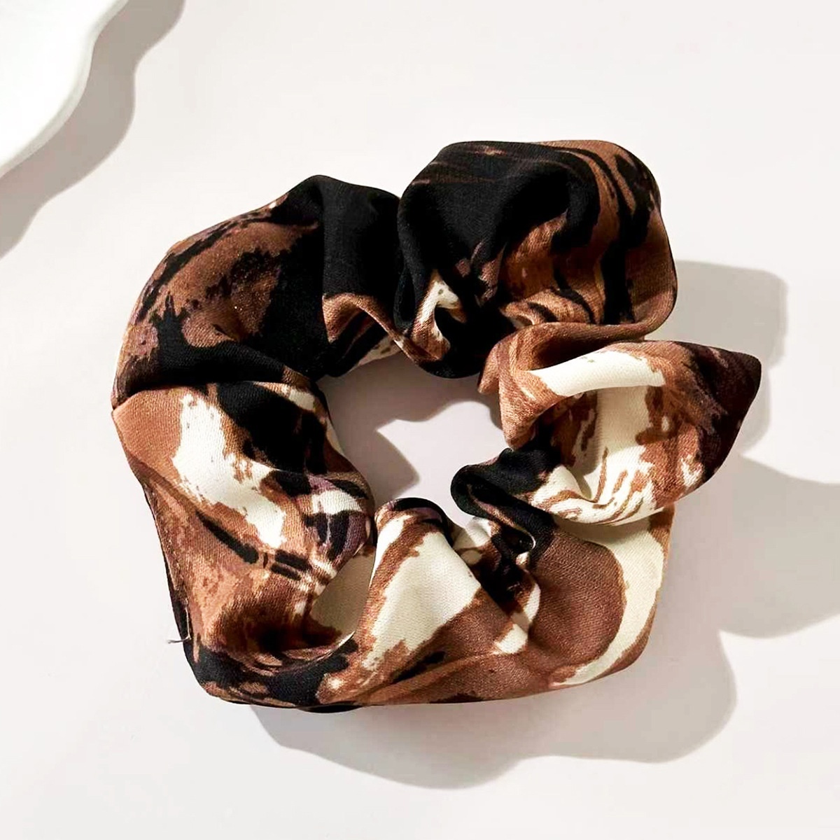 Women's Retro Snakeskin Large Elastic Hairband Fabric Hair Tie Accessory