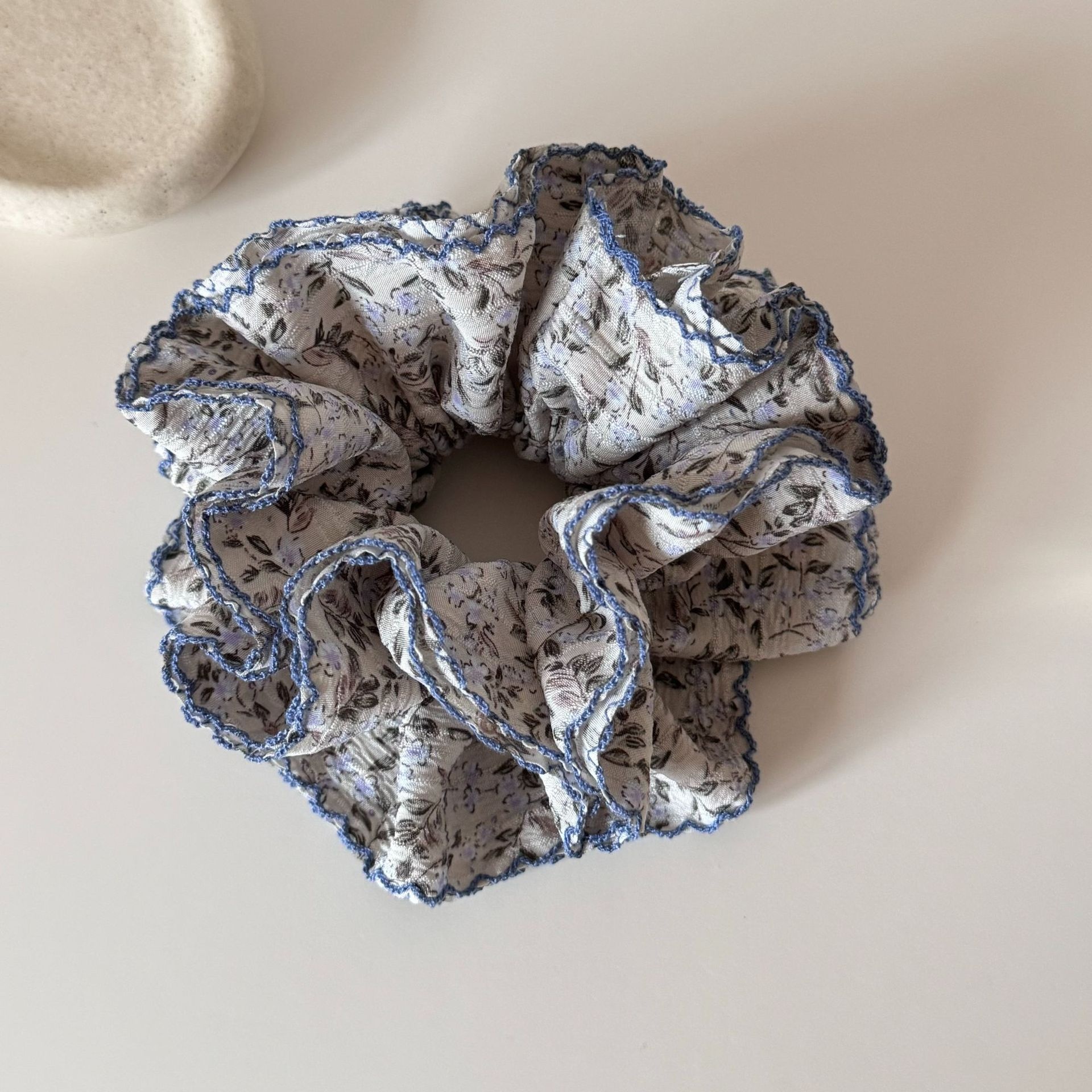 Women's Spring Polyester Hair Claws Clip Ditsy Floral Black Beige