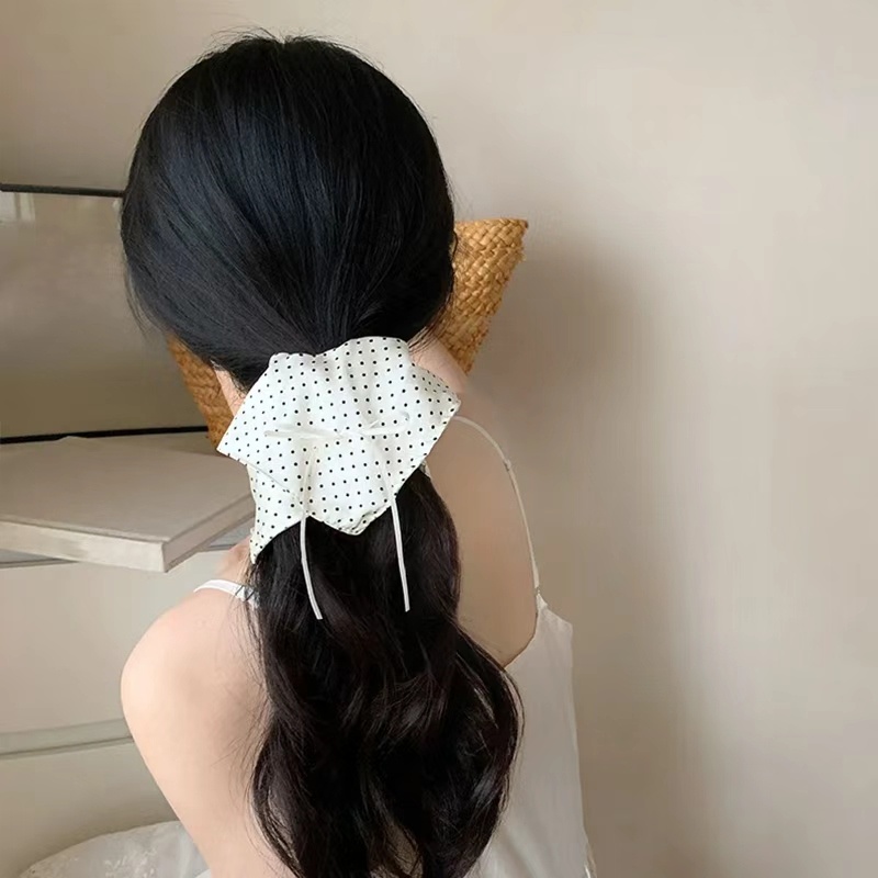 Women's Elegant Daily Cloth Bowknot Hair Tie Splicing Polka Dots