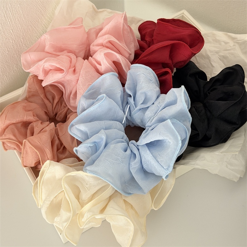 Women's Lock Stitching Solid Color Fabric Hair Band Spring Summer Hair Bun