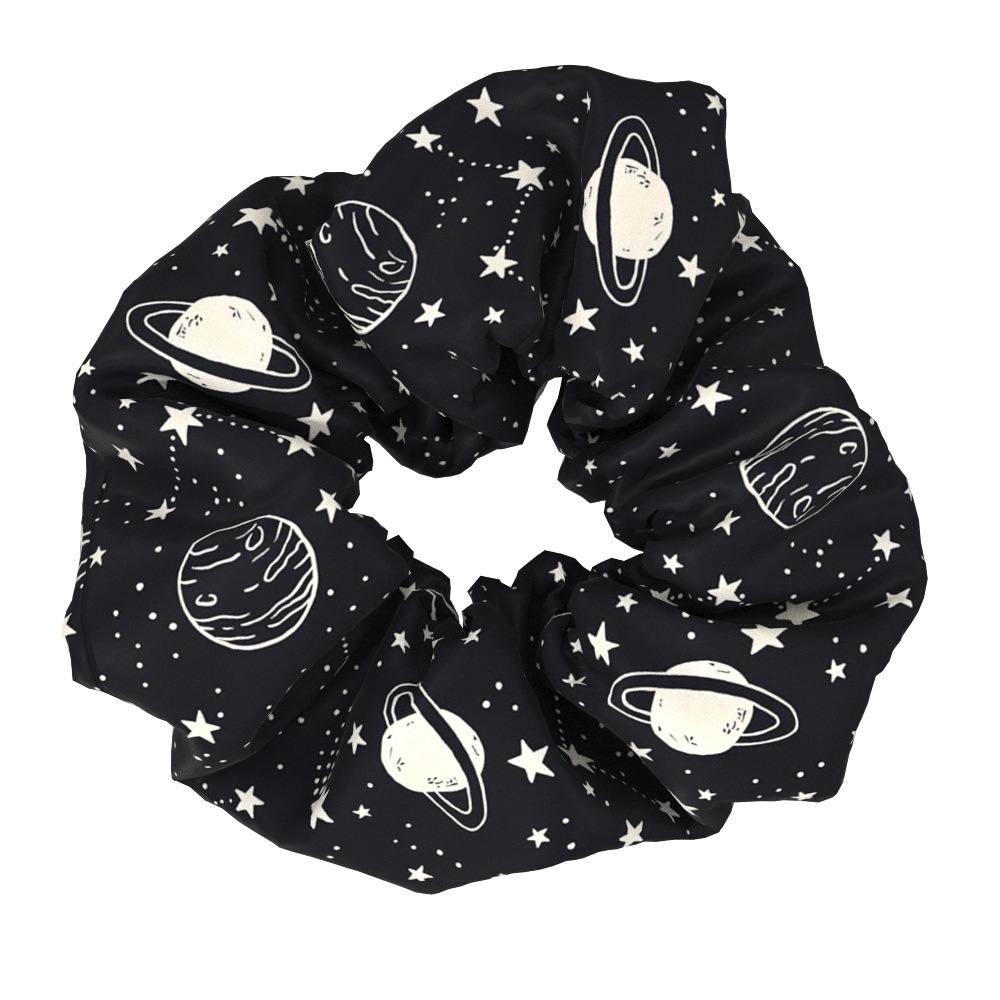 Women's Daily Handmade Fabric Hair Scrunchies Star Moon Floral