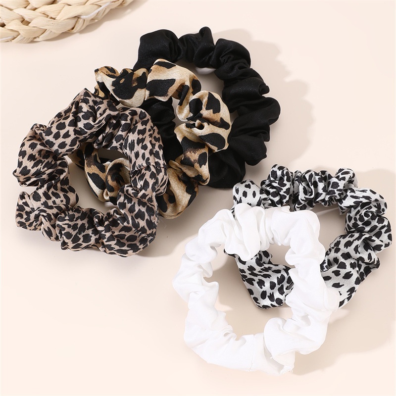 Women's Cozy Autumn Winter Cotton Headband Hair Tie Leopard Print