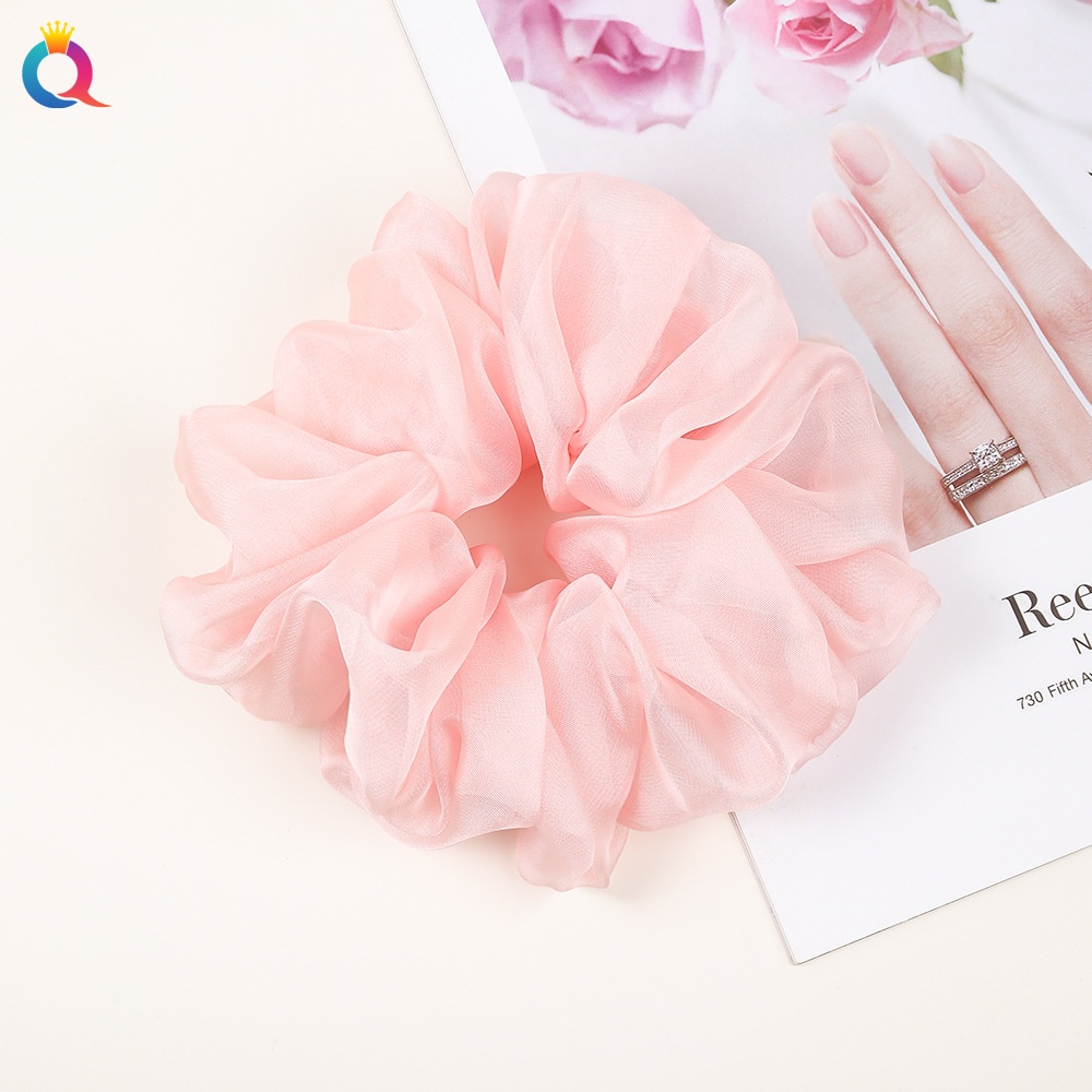 Women's Simple Daily Pleated Cloth Hair Scrunchie Solid Color