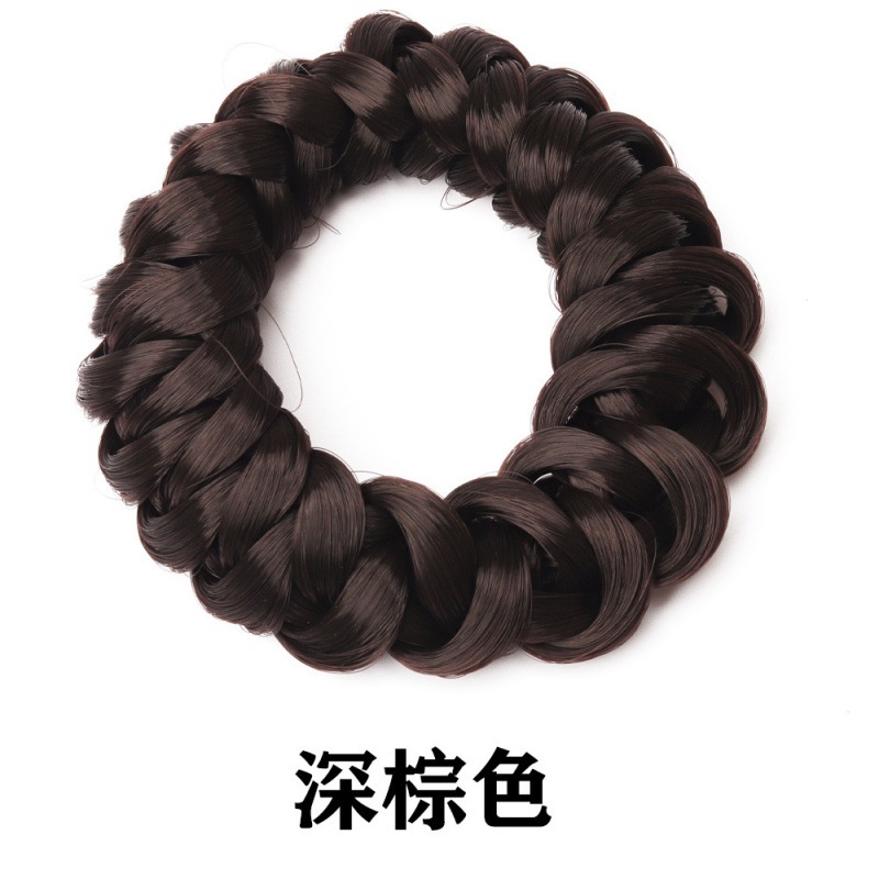 Women's Volumizing Braided Wig Bun Hair Ring Elastic Twist Pattern