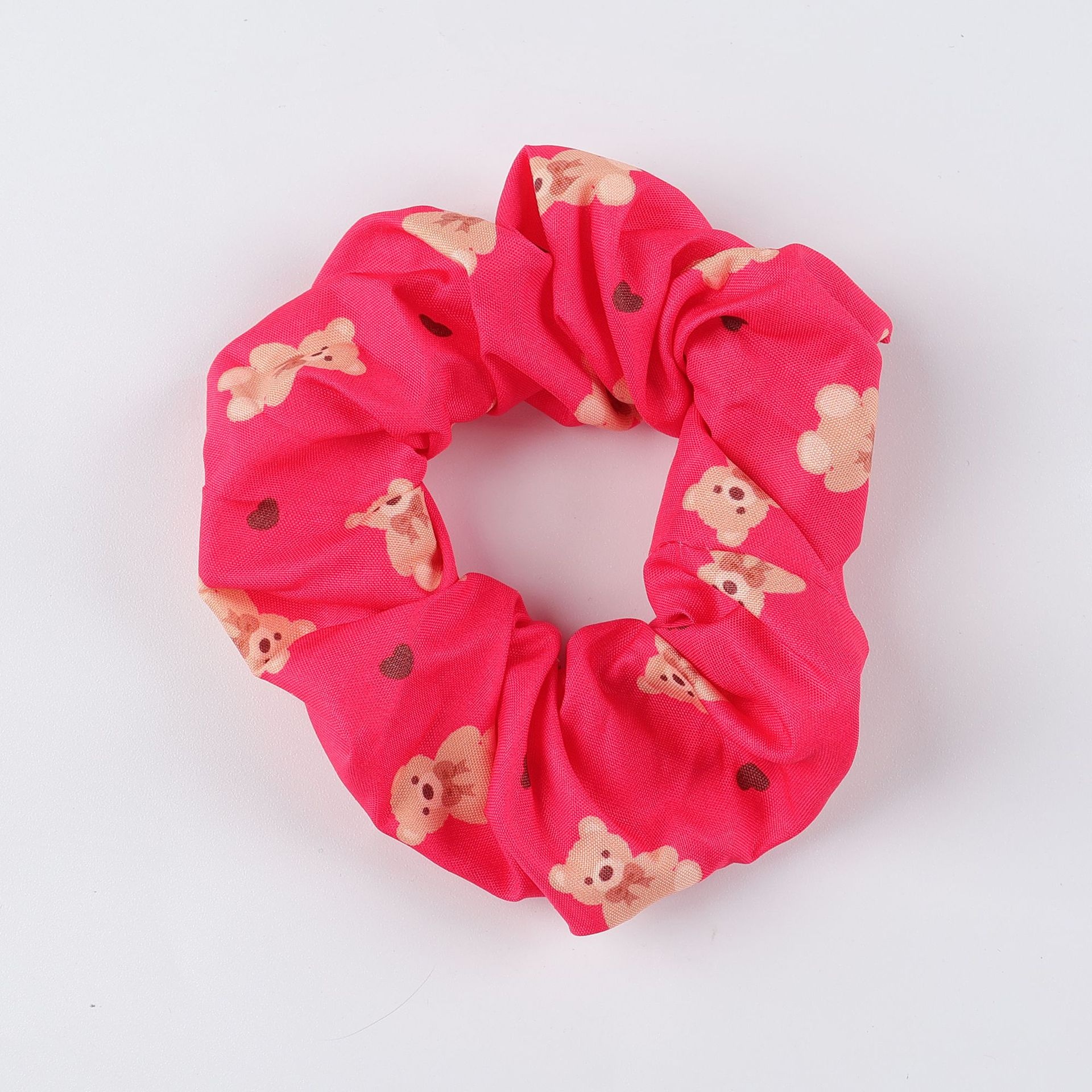 Women's Valentine's Day Heart Printed Satin Hair Scrunchie Hairband