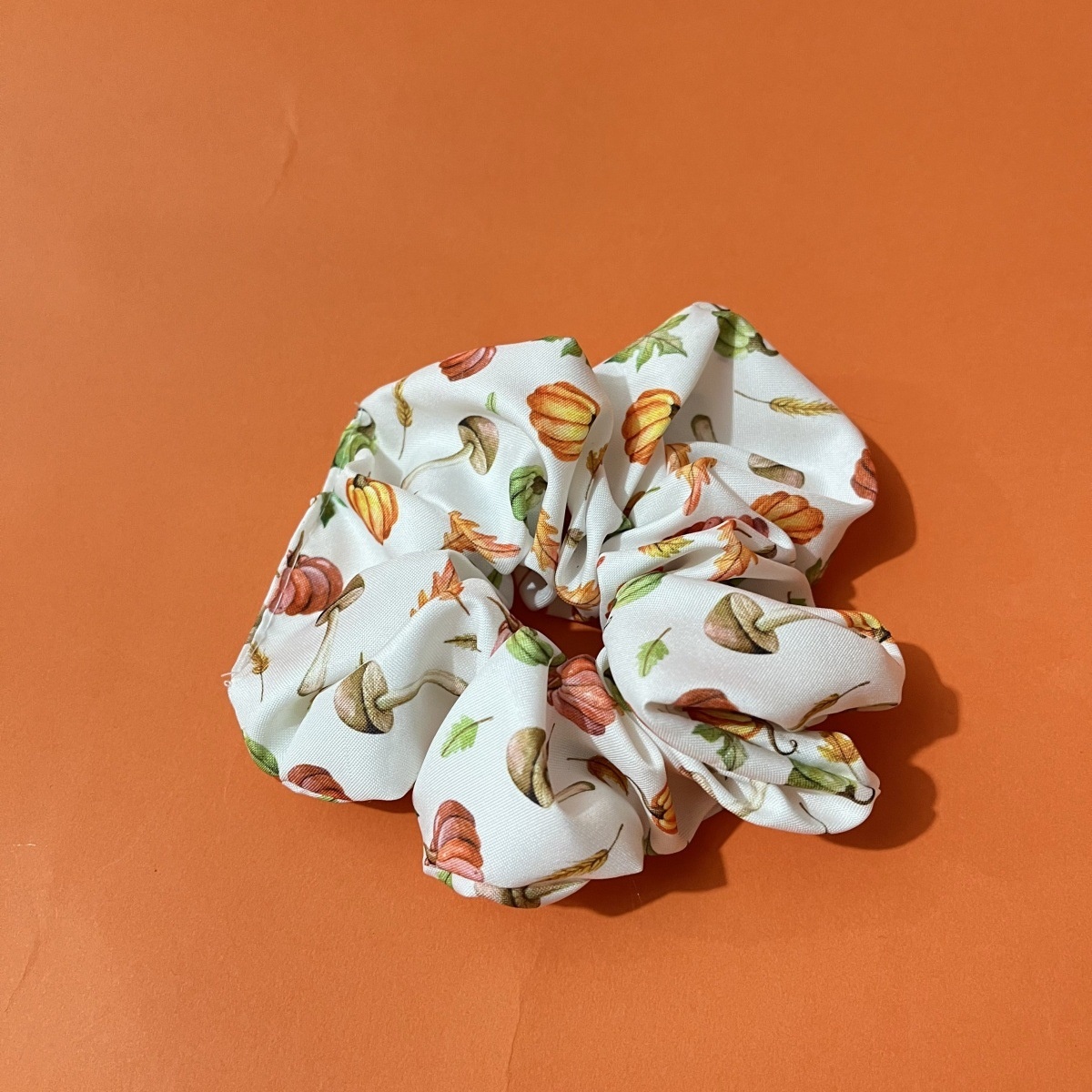 Women Versatile Fabric Hair Ties Assorted Turkey Pumpkin Patterns