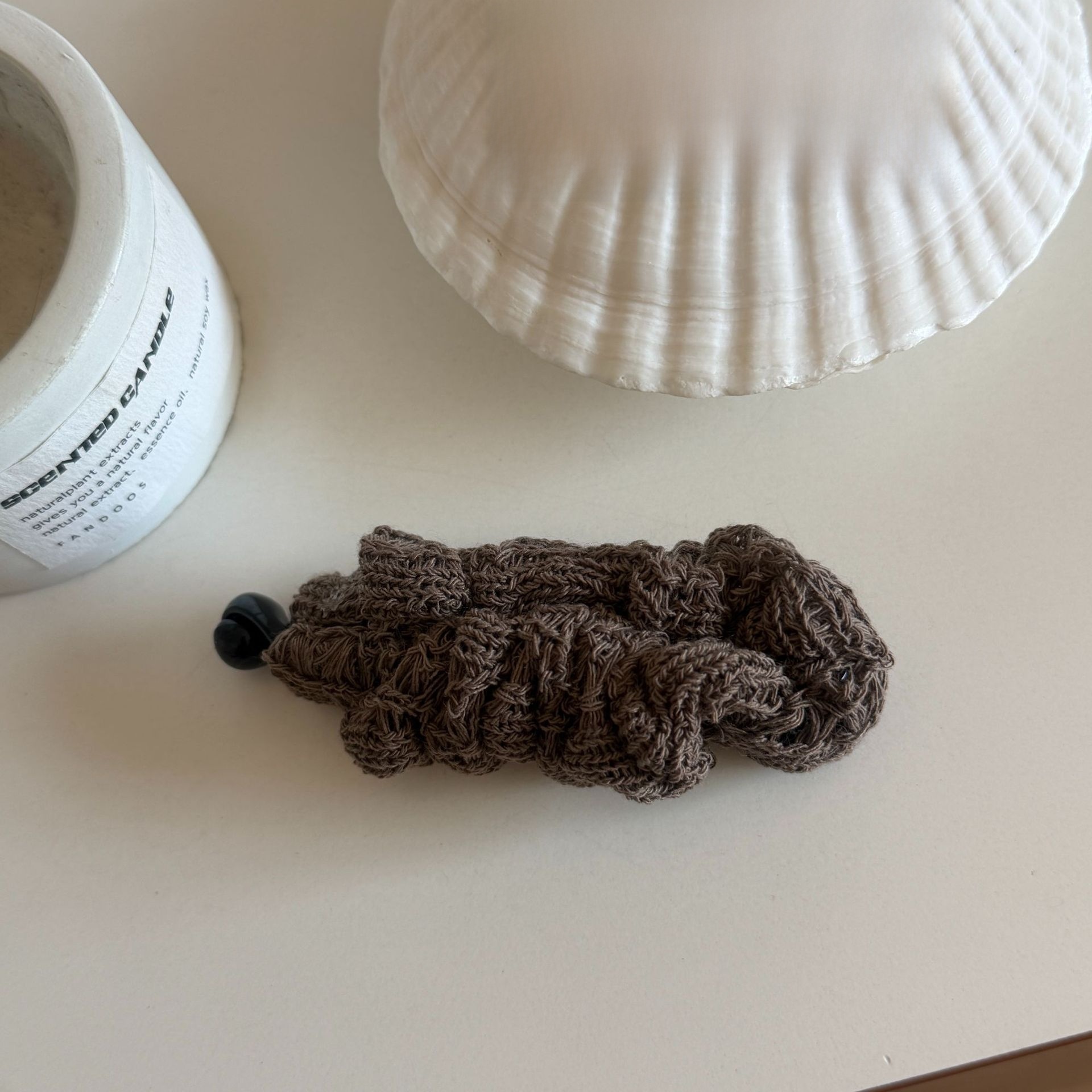 Women's Vintage Knitted Cloth Elastic Hair Tie Scrunchie Bow Knot