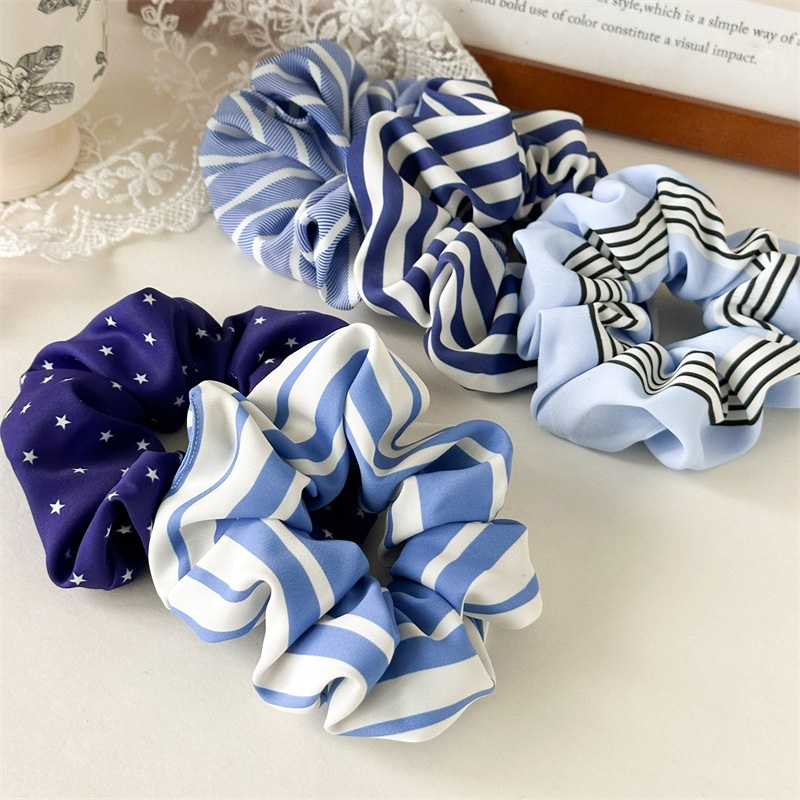 Women's Elegant Daily Cloth Hair Scrunchie Sweet Striped