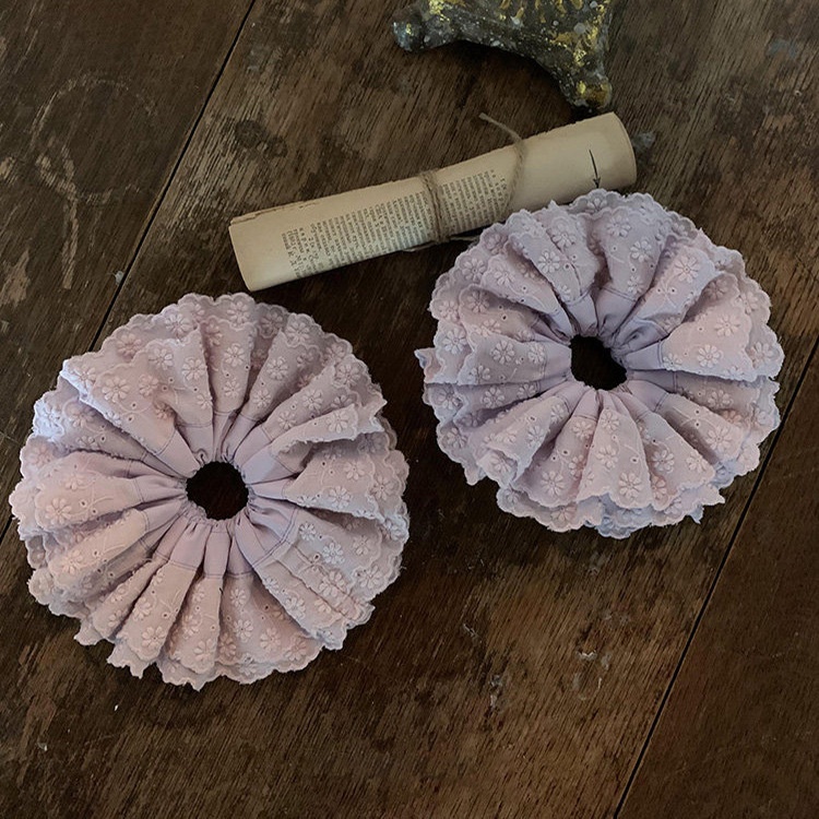 Women's Elegant French Style Cloth Hair Tie For Spring Purple