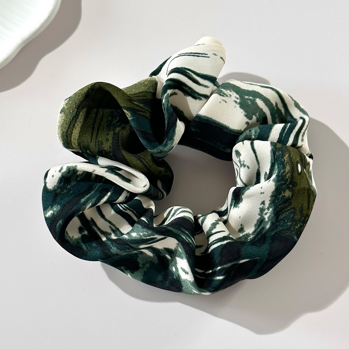 Women's Retro Snakeskin Large Elastic Hairband Fabric Hair Tie Accessory