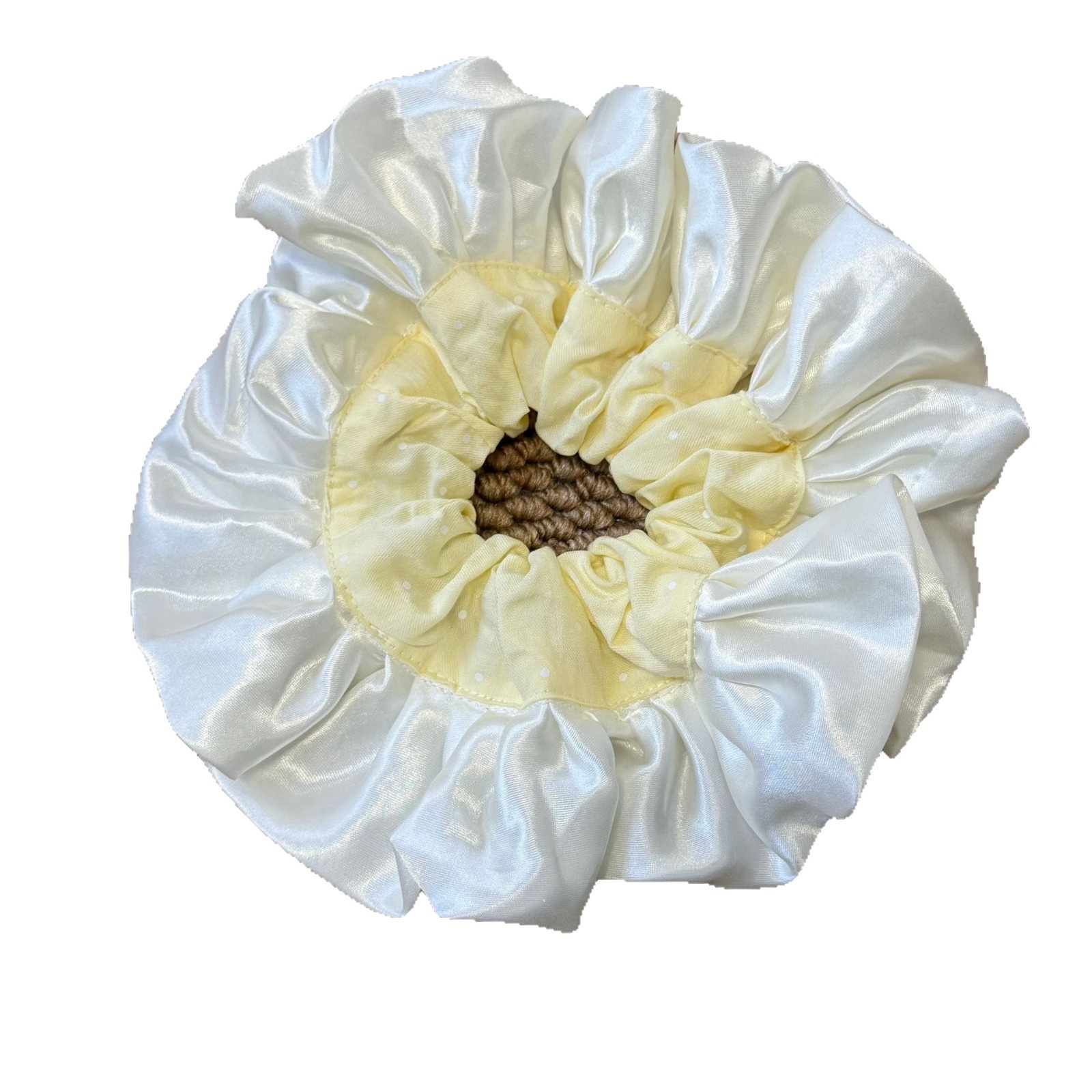 Women's Daily French Satin Elastic Hairband Blue Yellow Polka Dots