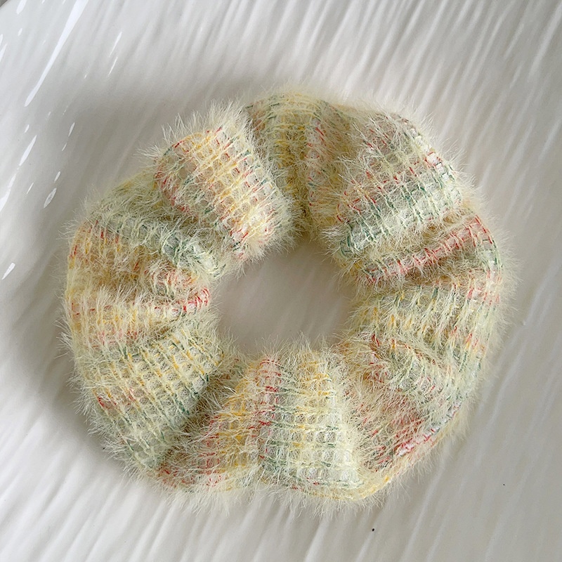 Women's Sweet Cloth Hair Tie for Holiday Street Solid Color Leopard