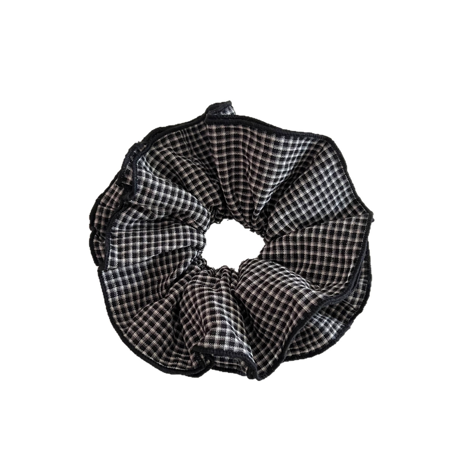Women's Vintage Plaid Cloth Hair Tie Checkered Scrunchie Fashion Accessory