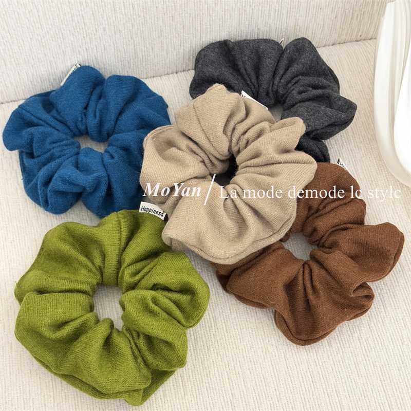 Women's Winter Knitted Wool Headband Simple Solid Color Warm Elastic Hair Band