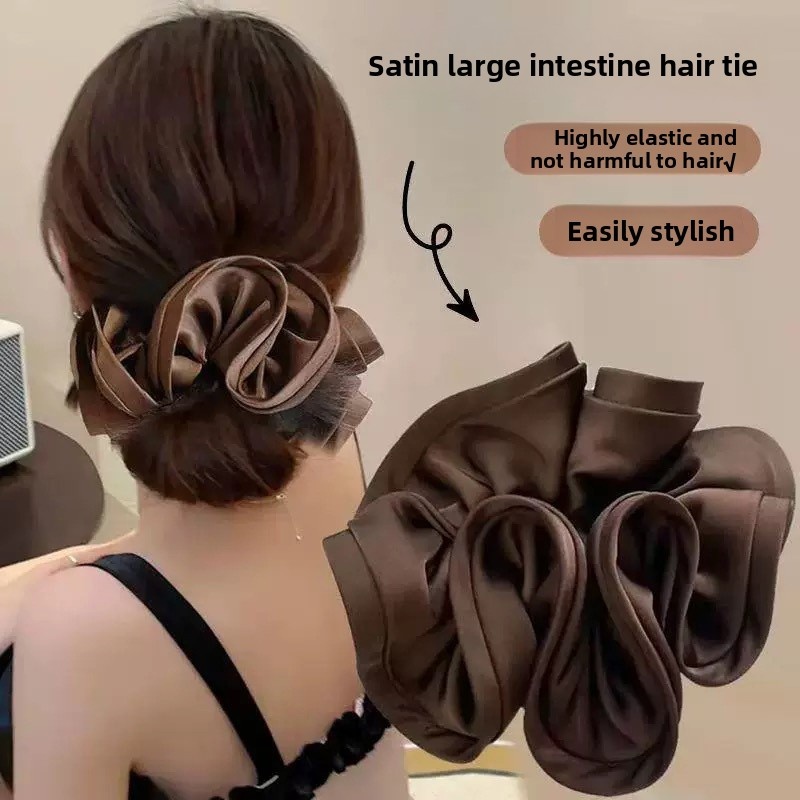 Women's Elegant Fabric Banquet Elastic Hair Band Solid Color