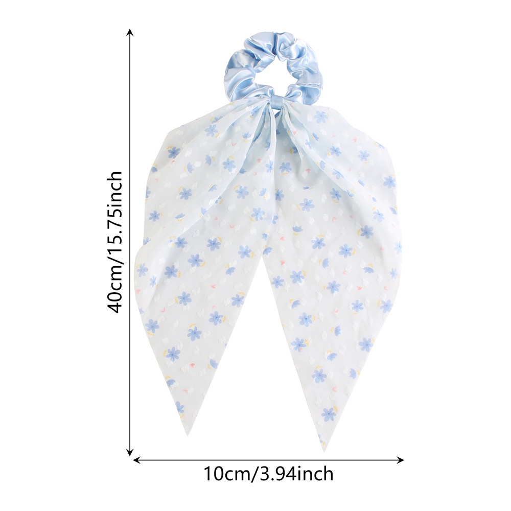 Women's Everyday Gauze Bowknot Hair Tie Scrunchie Colorful Ditsy Floral