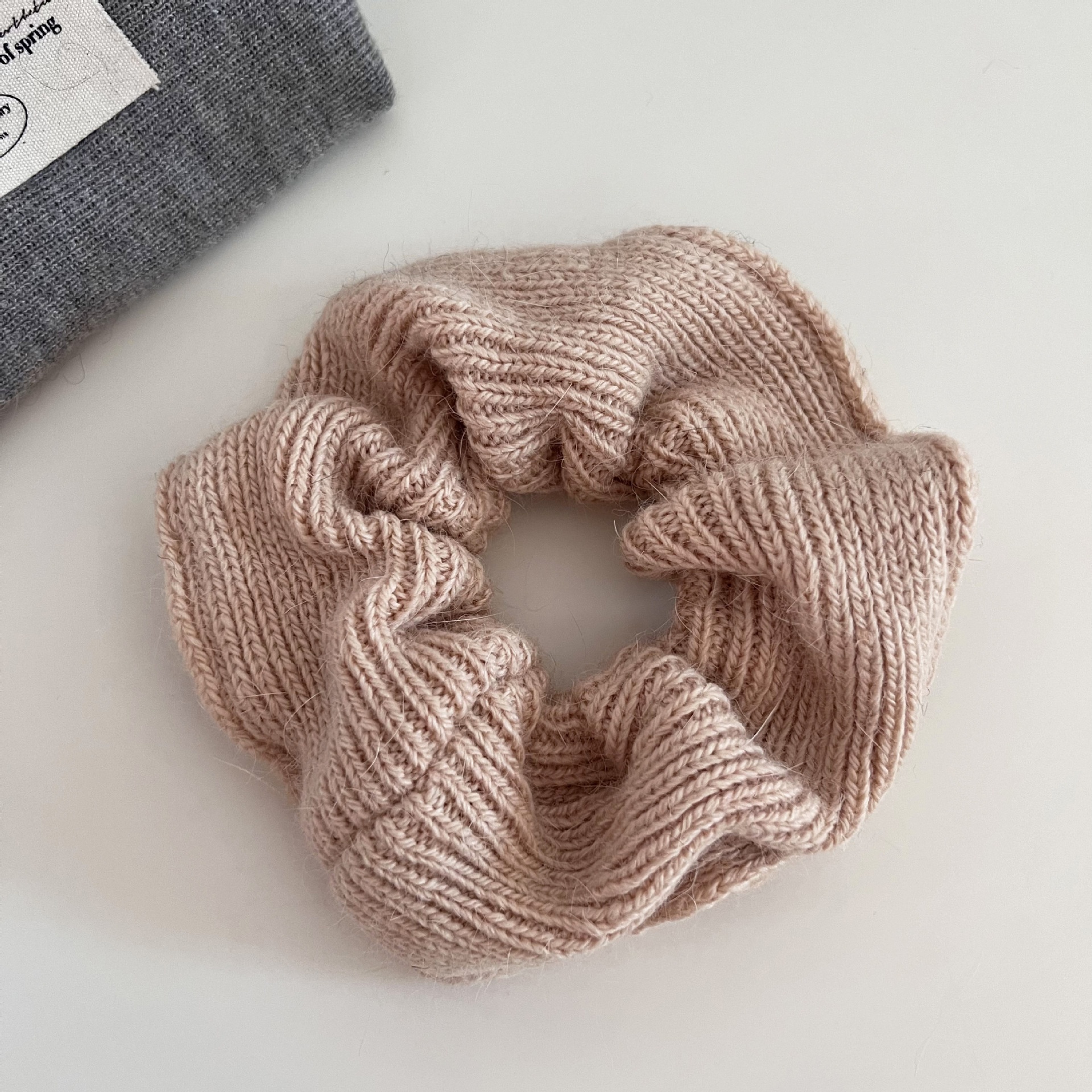 Women's Soft Knitted Yarn Hair Tie Autumn Winter Lazy Style Ponytail Band
