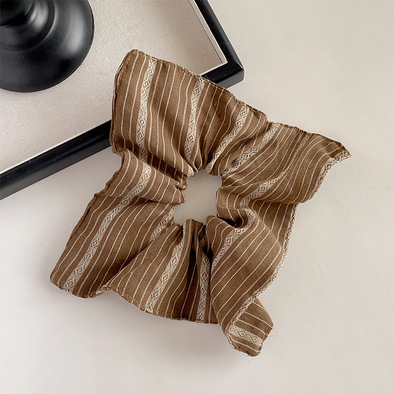 Women's Sweet Cloth Hair Tie for Holiday Street Solid Color Leopard