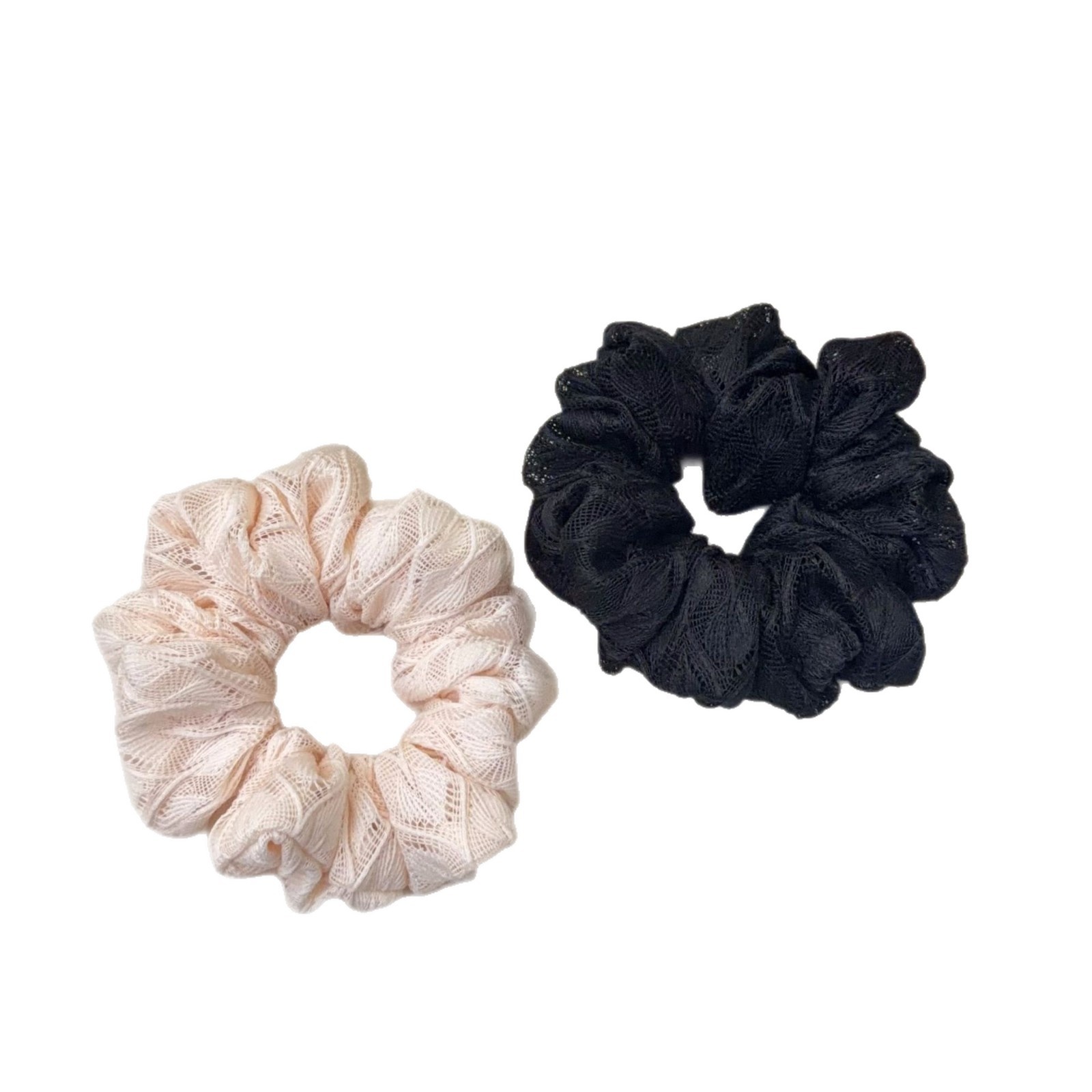 Women's Elegant Lace Hair Tie For Comfortable Styling Solid Black