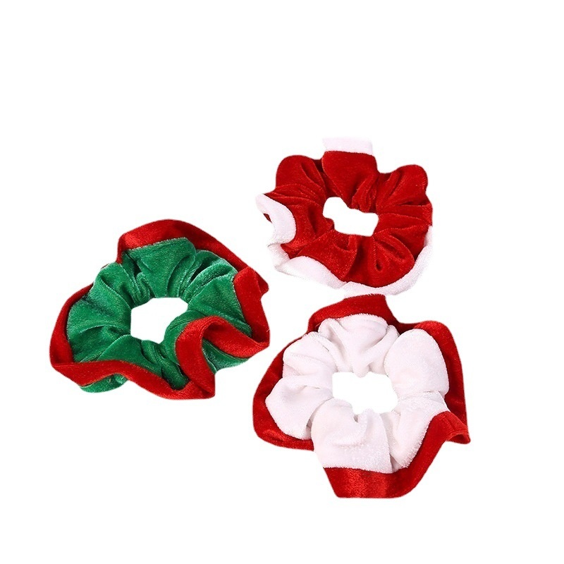 Women's Original Cute Color Block Cloth Hair Tie Festive Christmas Accessory