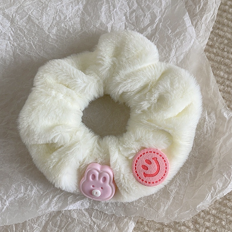 Women's Sweet Cloth Hair Tie for Holiday Street Solid Color Leopard