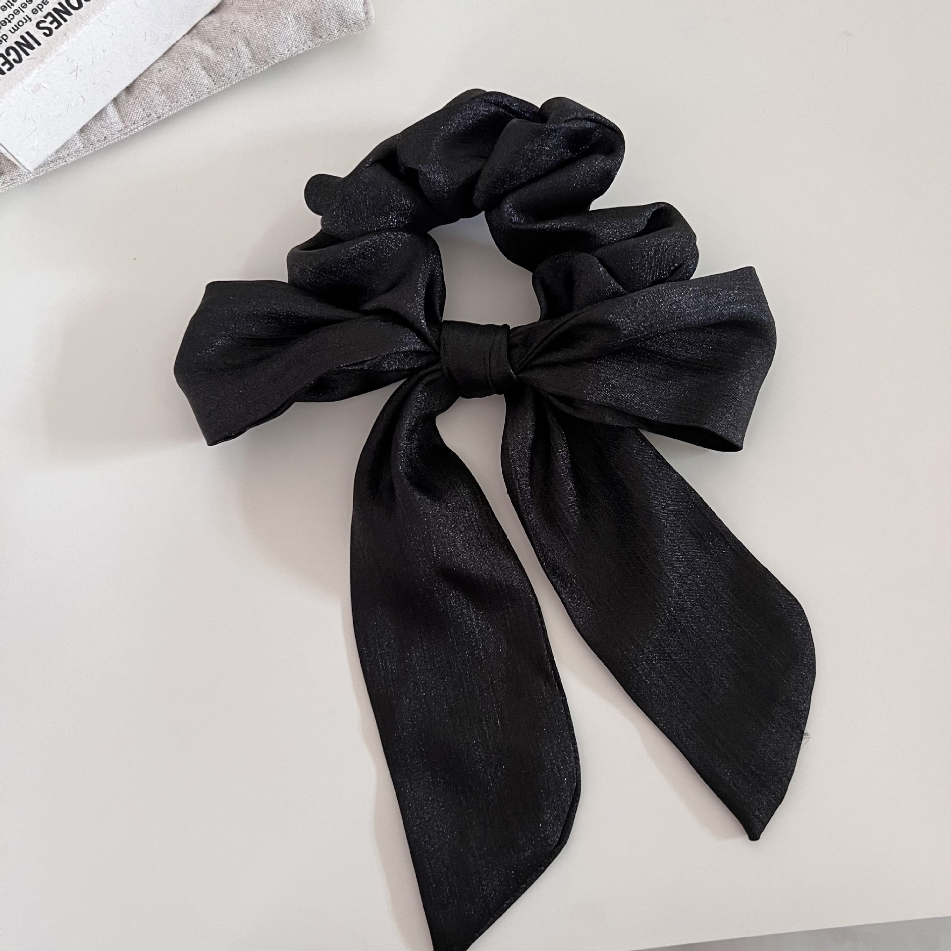 Shiny Satin Headband For Women, French Low Ponytail Hair Bun Hair Tie, Multifunctional Hair Accessory, Bow Hairband Suitable For Girls