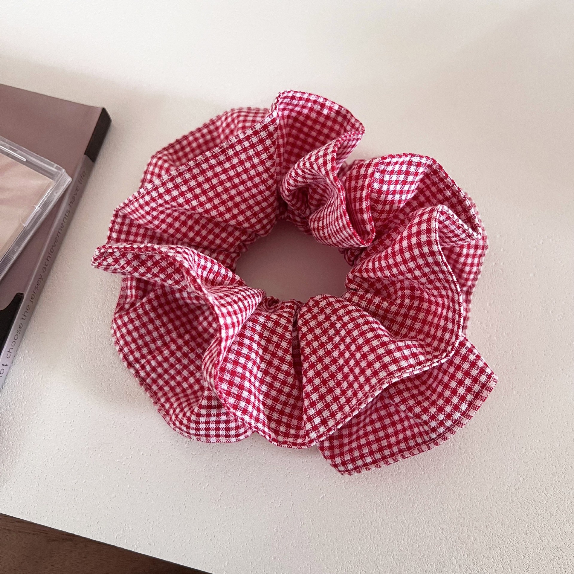 Women's Vintage Cloth Double Layer Bow Hair Tie Daily Accessories Plaid