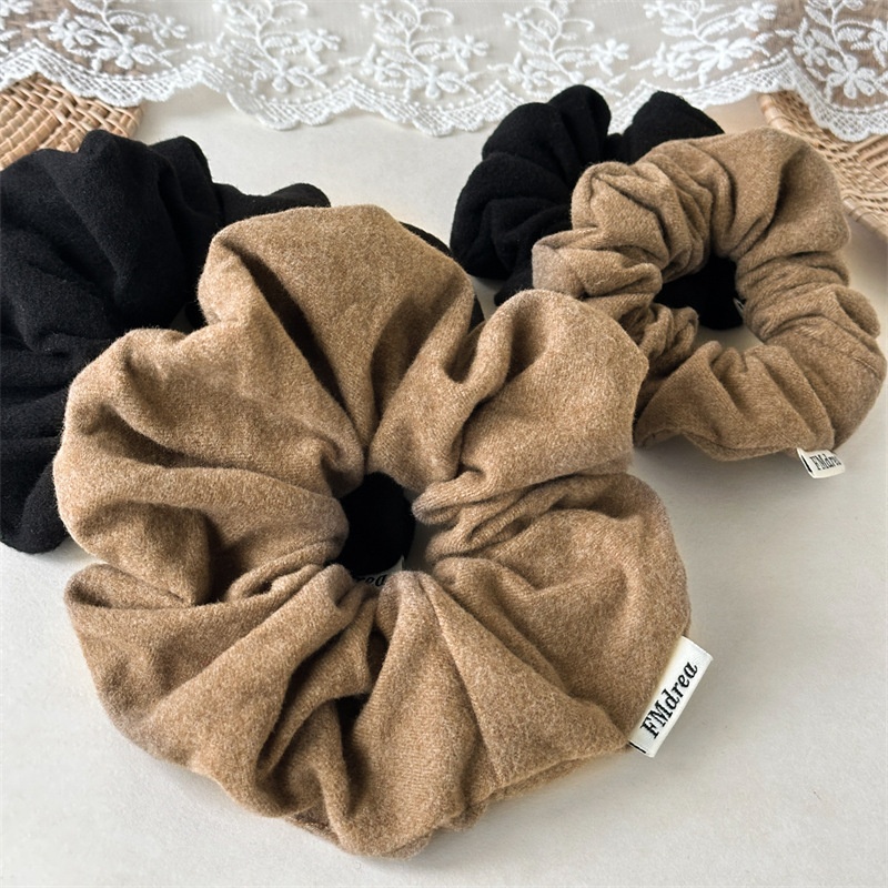Women's Simple Winter Polyester Plush Bow Hairband Solid Color