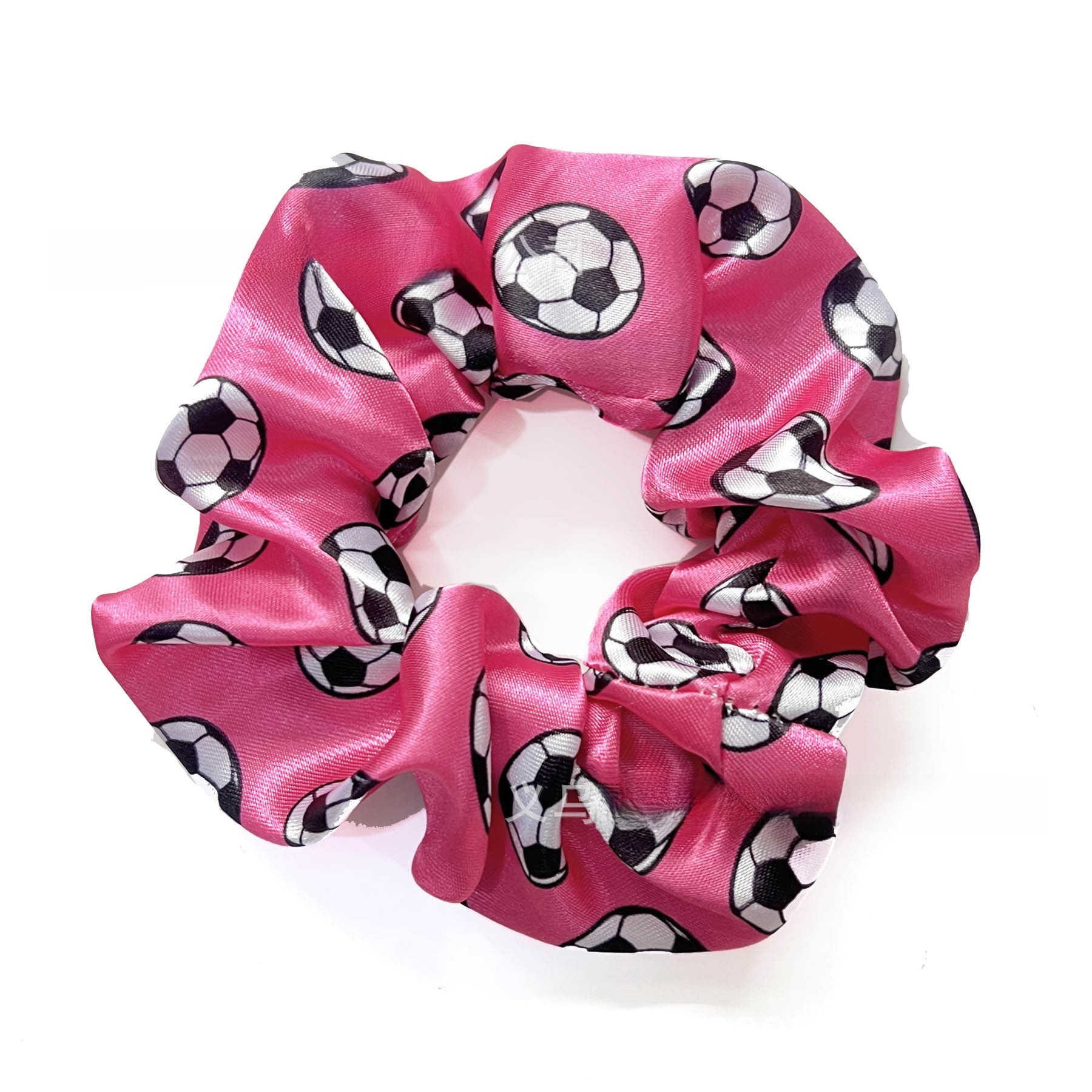 Women's Cloth Bubble Braid Hair Tie For Commute Multicolor Football