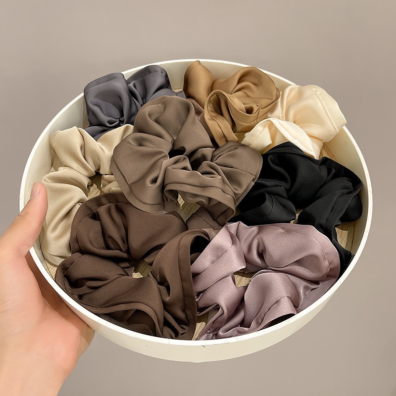 Women's Retro Street Style Satin Handmade Hair Tie Solid Color