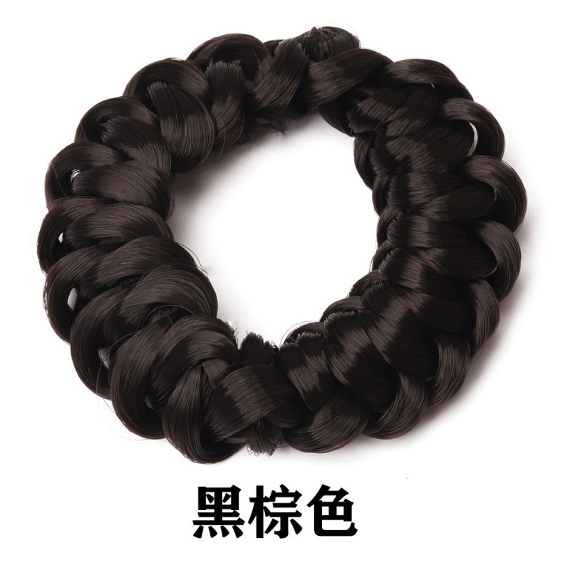 Women's Volumizing Braided Wig Bun Hair Ring Elastic Twist Pattern