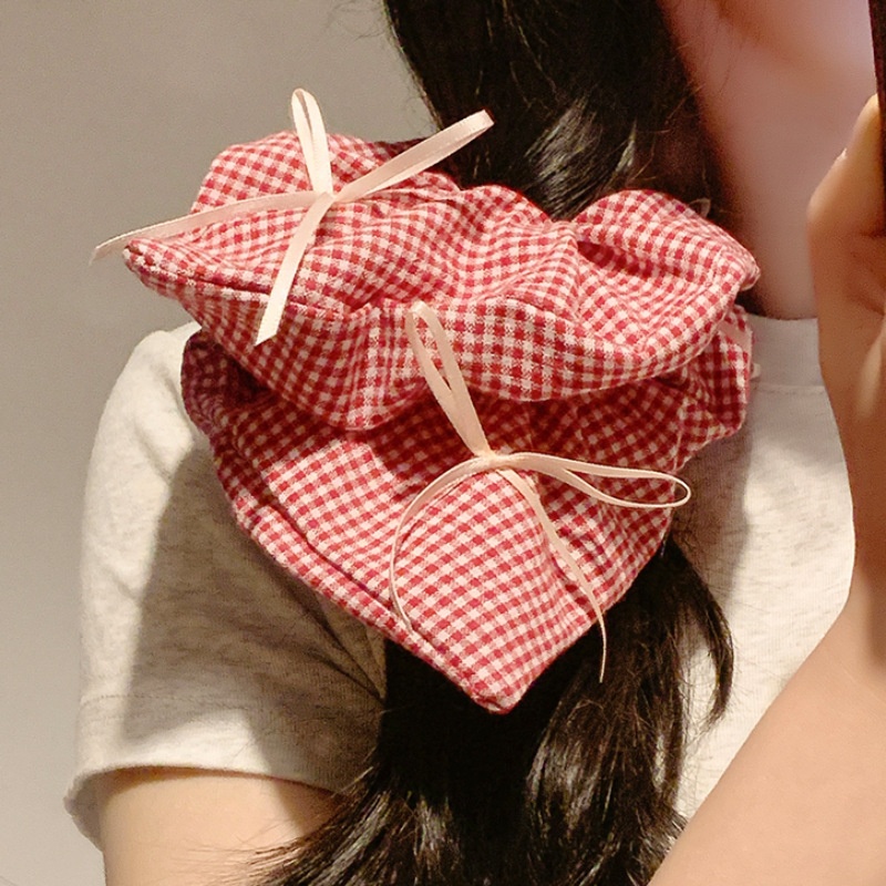 Women's Sweet Polyester Hair Tie Scrunchie for Daily Holiday Bow Knot