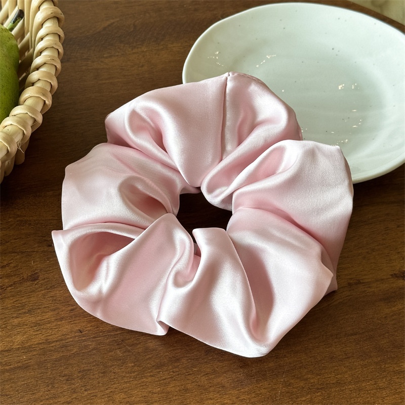 Women's Elegant Satin Scrunchie Hair Tie Casual Holiday Solid Color