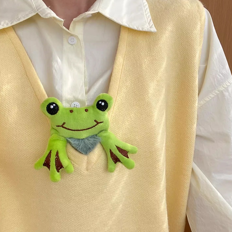 Women's Everyday Casual Plush Hair Tie Scrunchie Cute Cartoon Frog