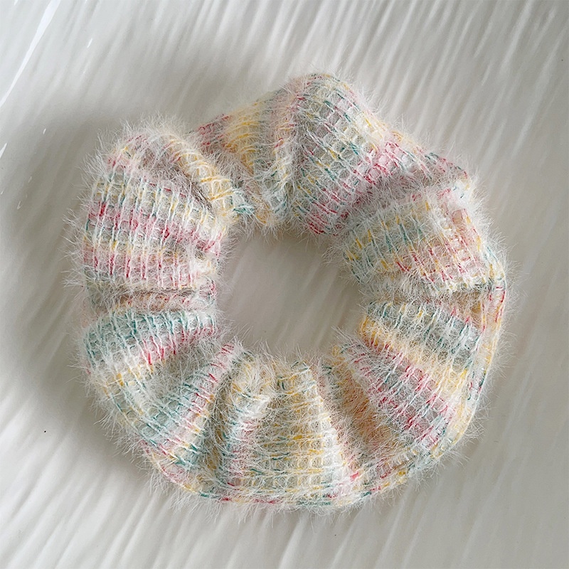 Women's Sweet Cloth Hair Tie for Holiday Street Solid Color Leopard