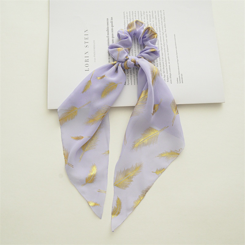 Women's Elastic Hair Tie Pastoral Feather Cloth Daily Scrunchie
